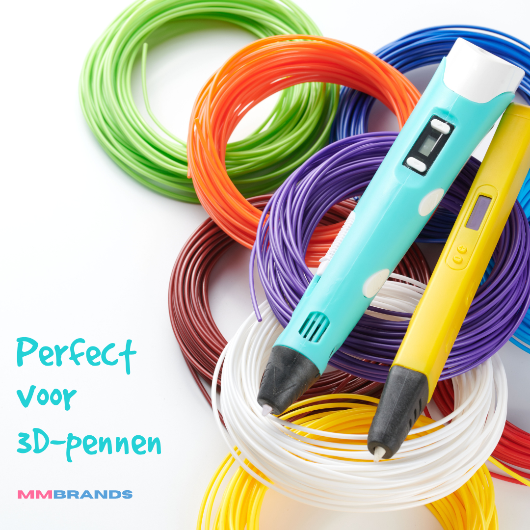 3D Pen Filament Refill - 100 meter - 10 Farger - ABS &amp; PLA Filament