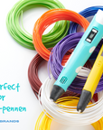 3D Pen Filament Refill - 100 meter - 10 Farger - ABS & PLA Filament