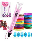 3D Stift Starterpaket - Recyceltes Filament - 10 Farben